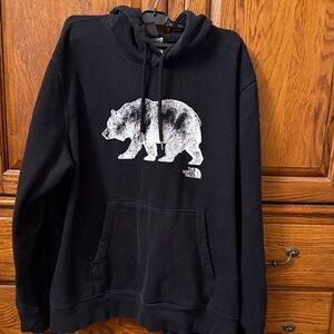 The North Face Black Hoodie with Bear Design